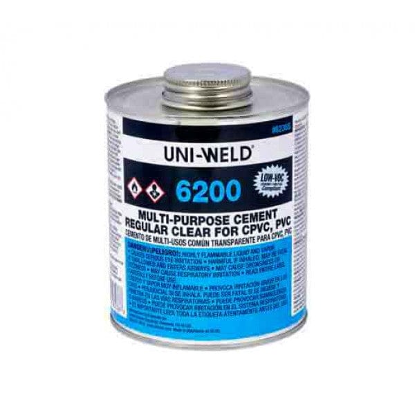 PVC Cement All Purpose  Clear - 1/2 Pint (24/Cs) - Fittings N' Valves