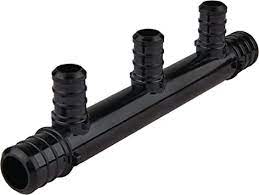 3/4" x 3/4" x 1/2" W/3 PORTS OPEN POLY PEX MANIFOLD