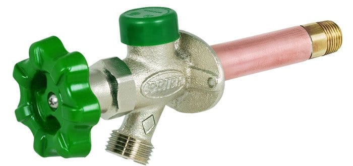 Prier 10" Quarter Turn Anti-Siphon Wall Hydrant, Soft Grip Handle 1/2" Crimp Pex - Fittings N' Valves