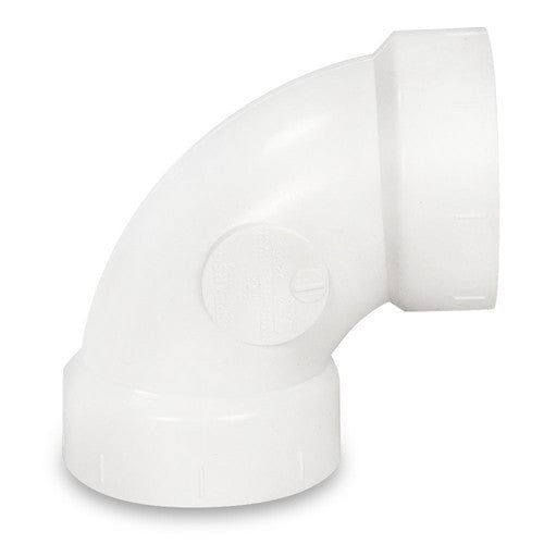 3"  PVC DWV 90° Elbow H x H - Fittings N' Valves