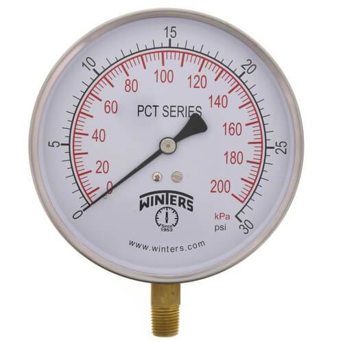 Winters PCT Series Contractor Gauge 0-30 psi/kPa