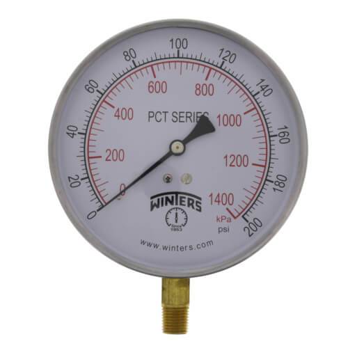 Winters PCT Series Contractor Gauge 0-200 psi/kPa