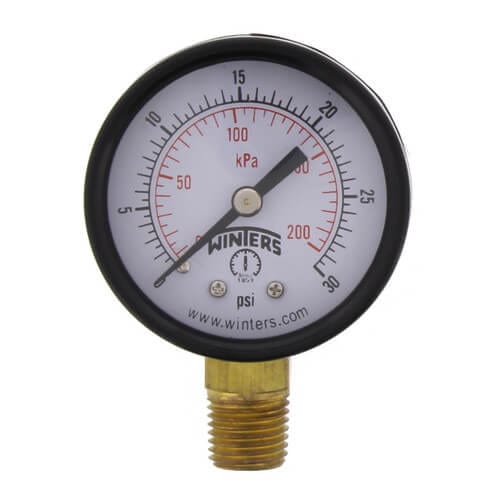 Winters PEM Series Economy Gauge 0-30 psi/kPa