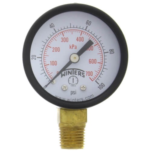 Winters PEM Series Economy Gauge 0-100 psi/kPa