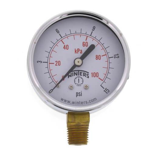 Winters PEM Series Economy Gauge 0-15 psi/kPa