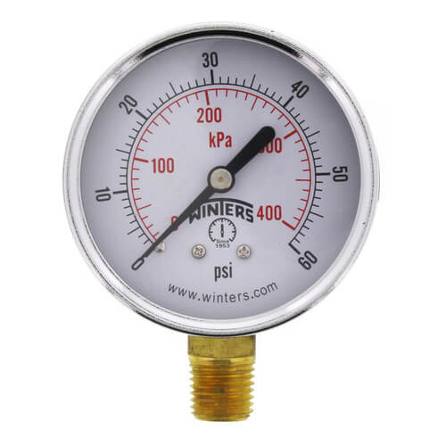 Winters PEM Series Economy Gauge 0-60 psi/kPa