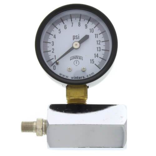 Winters PETG Series Economy Gas Test Gauge 0-15 psi
