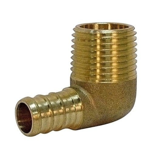 3/4" PEX x 1" MIP Male Elbow (Lead Free)