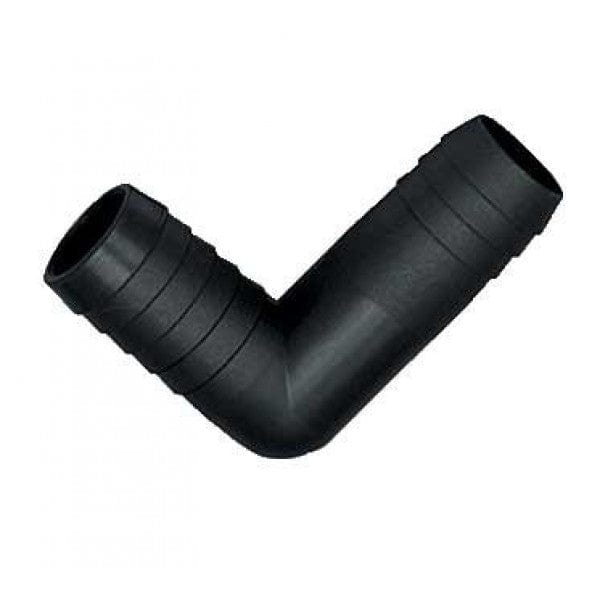 Poly 90-Degree Hose Coupler - Barb x Barb - 1-1/4" x 1-1/4" (100/Cs) - Fittings N' Valves