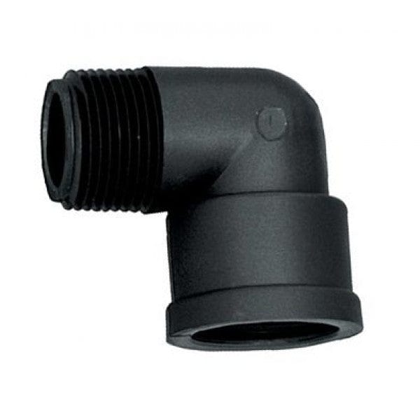 Poly 90-Degree Street Elbow - MPT x FPT - 1/4" x 1/4" (50/Cs) - Fittings N' Valves