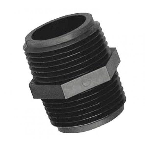 Poly Nipple - MPT x MPT - 1/8" - Fittings N' Valves