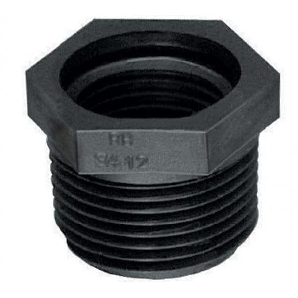 Poly Reducer Bushing - MPT x FPT - 3/8" x 1/4" - Fittings N' Valves
