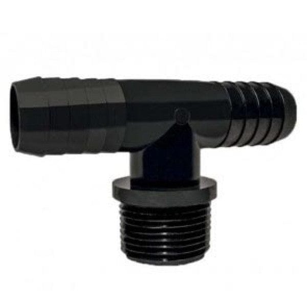 Poly Tee Adapter - MPT x Barb - 1" x 1/2" (50/Cs) - Fittings N' Valves