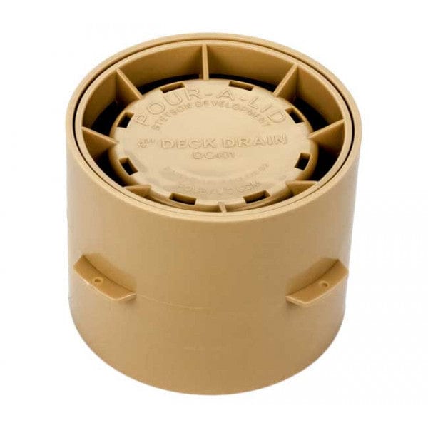 Pour-A-Drain (Round) - 4" - Tan (12/Cs) - Fittings N' Valves