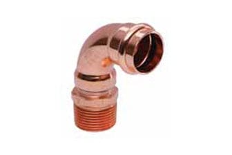 Press Copper Elbow 90°, P x MPT, 1-1/2'' x 1-1/2''