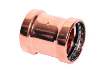Press Copper Coupling w/Stop, 4'' x 4''