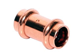Press Copper Coupling w/Stop, 2'' x 2''