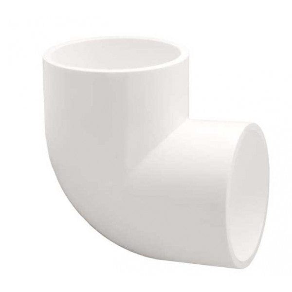 PVC 90-Degree Elbow - Schedule 40 - White - Socket x Socket - 4" (18/Cs) - Fittings N' Valves