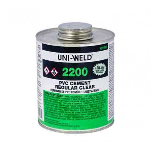 PVC Cement - Clear - Regular Body Glue - 1-Gallon (6/Cs) - Fittings N' Valves