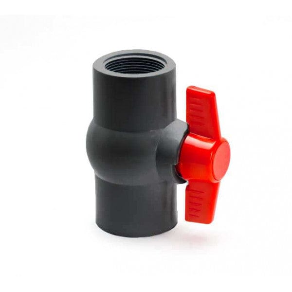 PVC Compact Ball Valve - Gray - FPT x FPT - 1-1/4" (50/Cs) - Fittings N' Valves