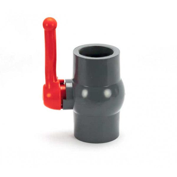 PVC Compact Ball Valve - Gray - Socket x Socket - 4" (1/Cs) - Fittings N' Valves