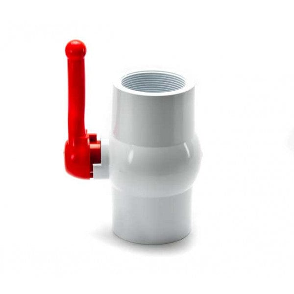 PVC Compact Ball Valve - White - FPT x FPT - 3" (2/Cs) - Fittings N' Valves