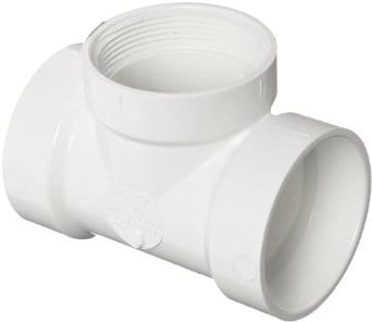 6" PVC DWV Flush Cleanout Tee