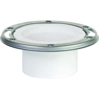 4" x 3" PVC DWV Offset Closet Flange-Metal Ring