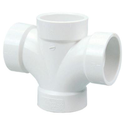 2" PVC DWV Double Sanitary Tee H - Fittings N' Valves