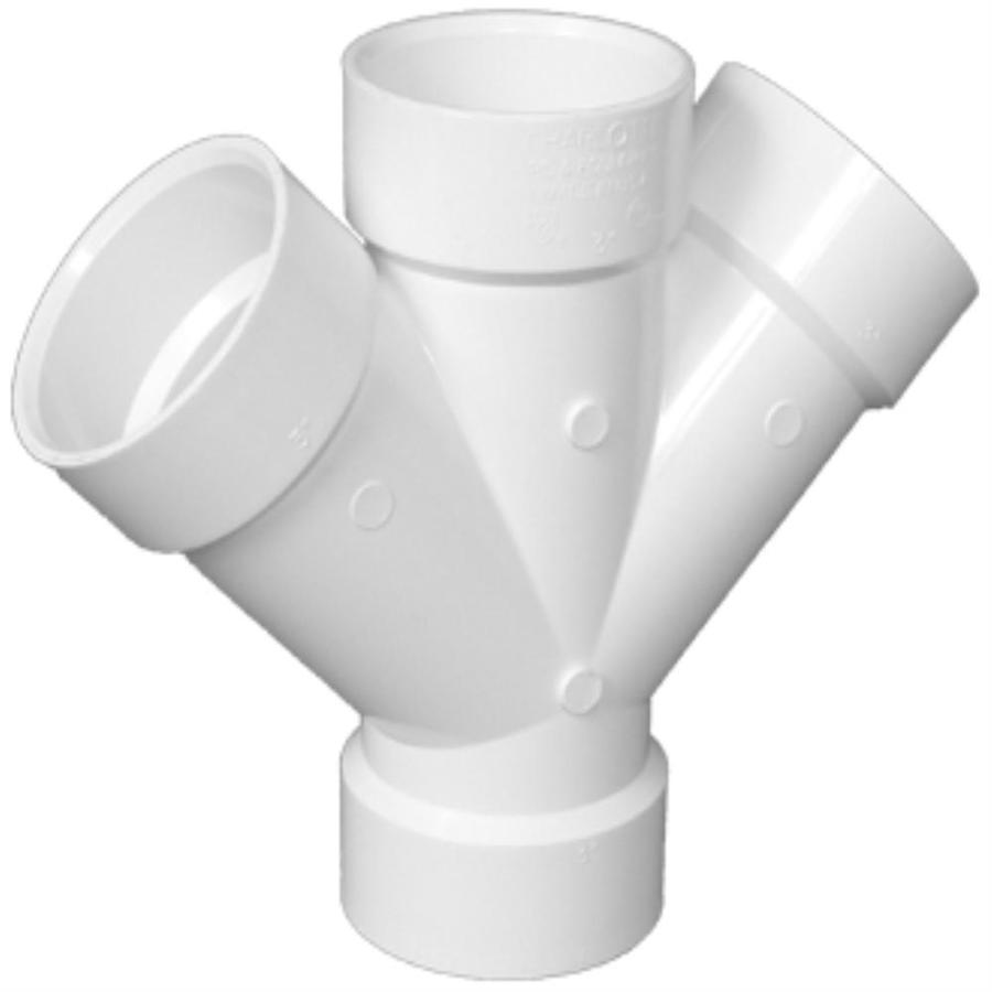 2" PVC DWV Double Wye Hub - Fittings N' Valves