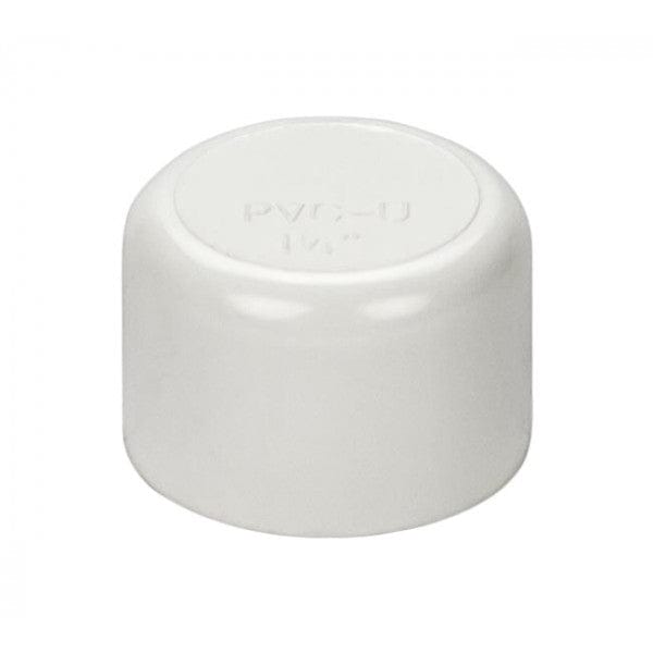 PVC End Cap - Schedule 40 - White - Socket - 1-1/4" (216/Cs) - Fittings N' Valves