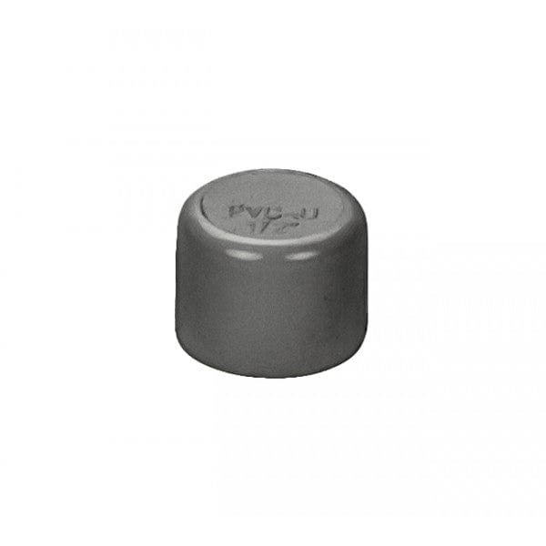 PVC End Cap - Schedule 80 - Gray - Socket - 1/2" (700/Cs)
