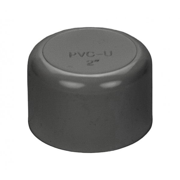 PVC End Cap - Schedule 80 - Gray - Socket - 2" - Fittings N' Valves