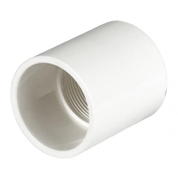 PVC Female Adapter - Schedule 40 - White - Socket x FPT - 1-1/2" (96/Cs) - Fittings N' Valves