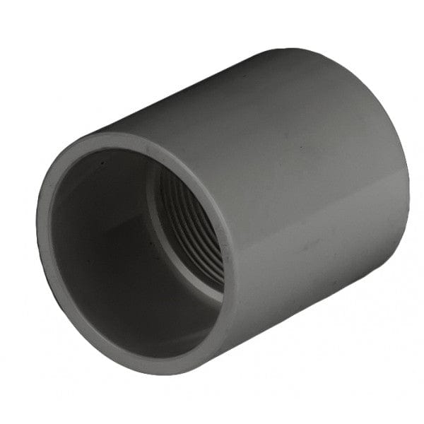 PVC Female Adapter - Schedule 80 - Gray - Socket x FPT - 1-1/2" (68/Cs) - Fittings N' Valves