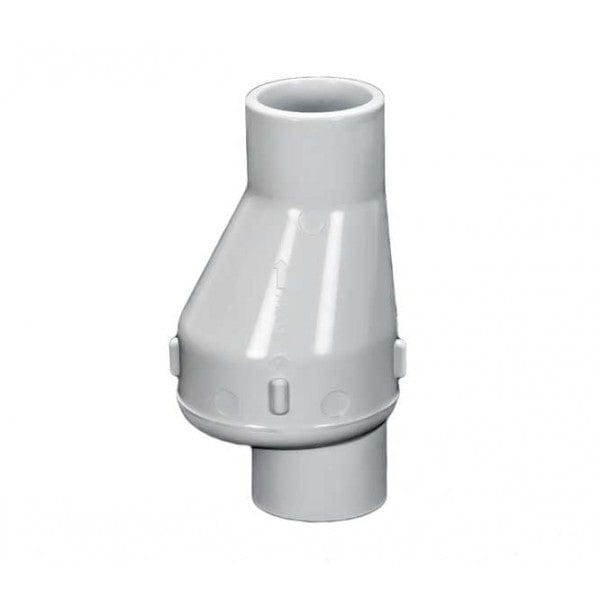 PVC Flapper Check Valve - No Spring - White - Socket x Socket - 3/4" (12/Cs) - Fittings N' Valves