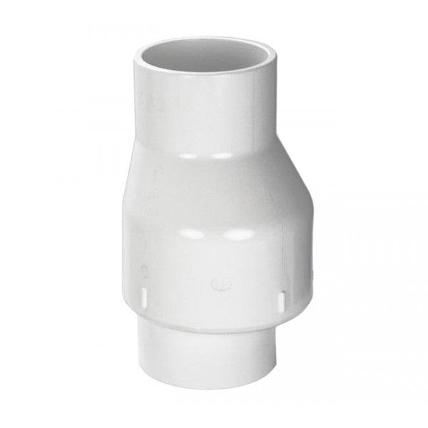 PVC Flapper Check Valve - No Spring - White - Socket x Socket - 3" (8/Cs) - Fittings N' Valves