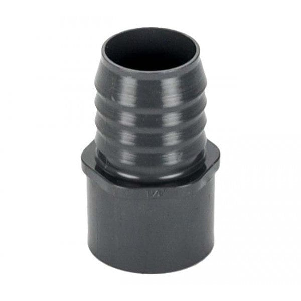 PVC Insert Adapter - Gray - Barb x Spigot - 1-1/2" - Fittings N' Valves