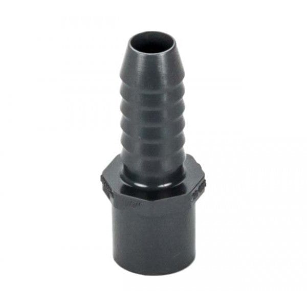 PVC Insert Adapter - Gray - Barb x Spigot - 1/2" - Fittings N' Valves