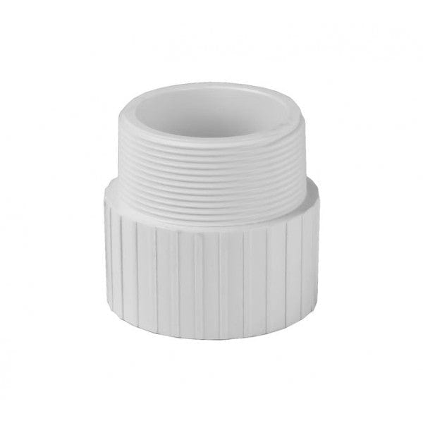PVC Male Adapter - Schedule 40 - White - Socket x MPT - 4" (48/Cs) - Fittings N' Valves