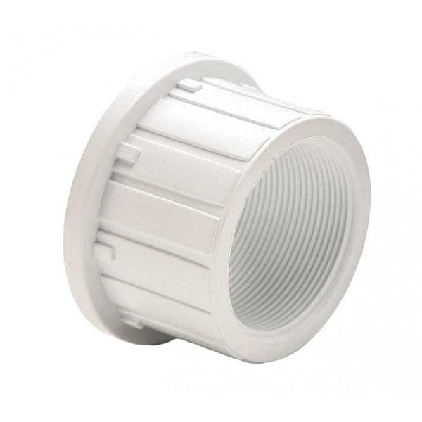 PVC Single & True Union End Connector - White - FPT - 1-1/2" (10/Cs) - Fittings N' Valves