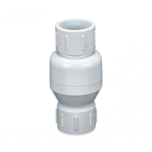 PVC Spring Check Valve - White - Socket x Socket - 2"  (24/Cs) - Fittings N' Valves