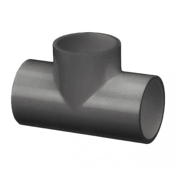 PVC Straight Tee - Schedule 80 - Gray - Socket x Socket x Socket - 1" (64/Cs) - Fittings N' Valves