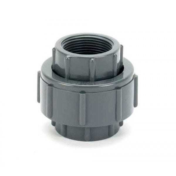 PVC Union - Schedule 40 - Gray - FPT - 2-1/2" (16/Cs) - Fittings N' Valves