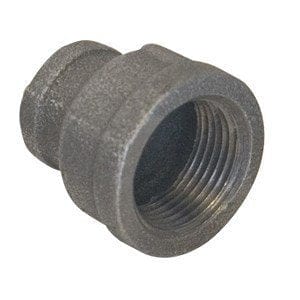 1-1/4" x 1/2" Black Iron Reducing Coupling