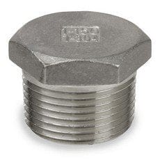 1/4" 150# 304 Stainless Steel Cast Threaded Hex Plug Heavy