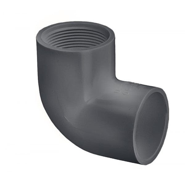 PVC 90 Degree Schedule 80 Fitting - Socket x Thread - 2" (45/Cs) - Fittings N' Valves