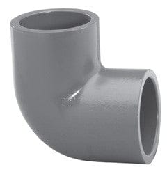 2" Schedule 80 PVC 90 Degree Elbow - Slip x Slip - Fittings N' Valves
