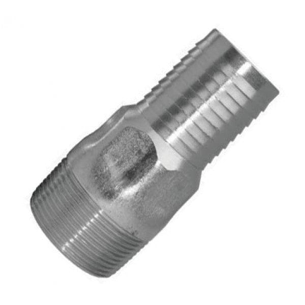Steel-Plated Poly Straight Insert Adapter - MPT x Barb - 1-1/4" x 1-1/4" (20/Cs) - Fittings N' Valves