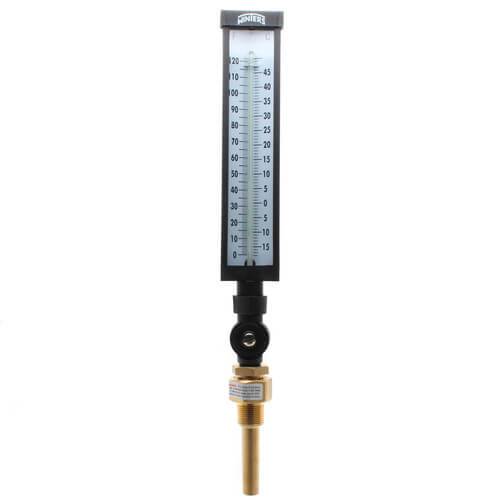 Winters TIM Series Industrial 9" Thermometer, 3.5" Stem, Valox Case, 0-120 F/C